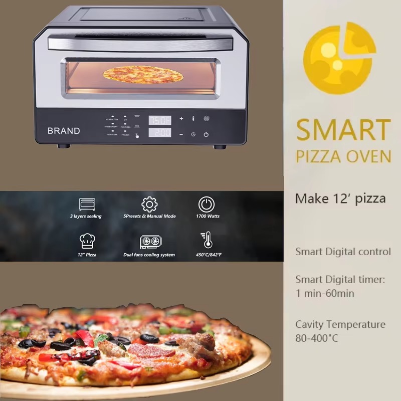 12 Inch High Quality Digital Control Kitchen Electric Pizza Oven